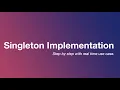 Singleton Creation Explained - Swift iOS