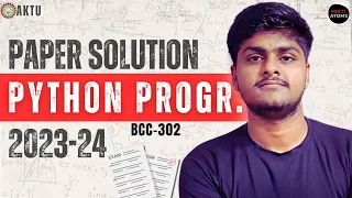 Python Aktu Python Programming Aktu Paper Solution 2023-24 semester exam