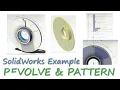 SolidWorks REVOLVE and PATTERN Example 1 in Minutes