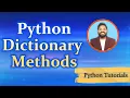 Dictionary Methods in Python Python Tutorials for Beginners Hindi