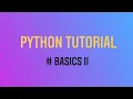 Data Science Learning Python Basics II Jupyter notebook EKSProject