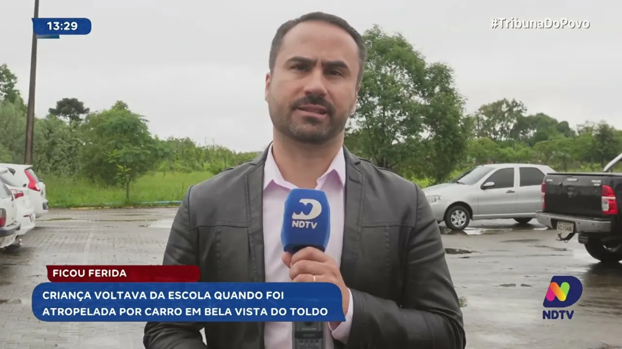 Criança é atropelada ao voltar da escola em Bela Vista do Toldo