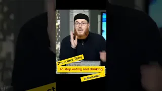 what is the exact time to stop eating and drinking in Ramadan
