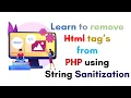 How to Remove HTML tags from PHP String