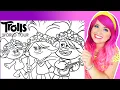Coloring Trolls 2 Poppy Coloring Pages - Trolls World Tour Coloring Book Prismacolor Markers