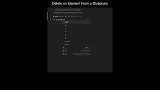 Delete an Element From a Dictionary in Python Python Examples Python Coding Tutorial Interview