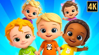 Five Little Babies Jumping on the Bed - Educational Nursery Rhyme for Kids