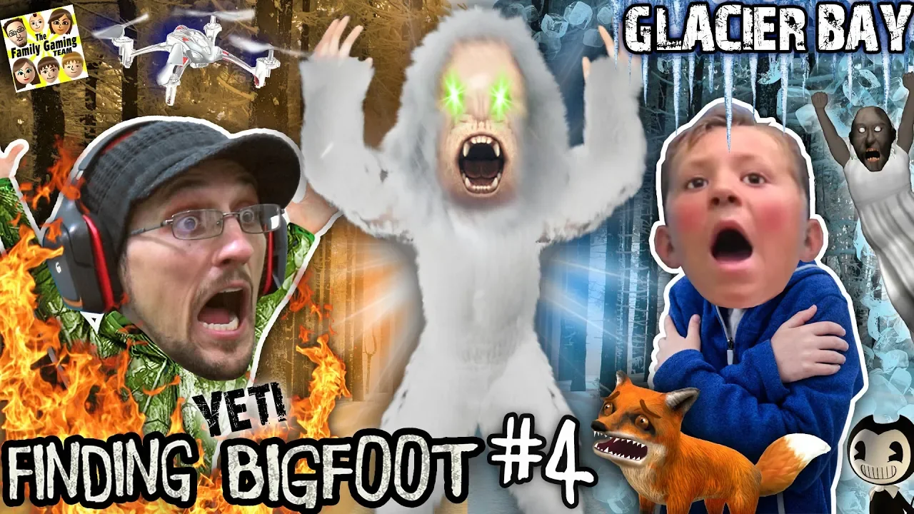 FINDING BIGFOOT GAME: The Yeti vs FGTEEV! (Glacier Bay Map New Update w/ Bendy & Granny Items?)