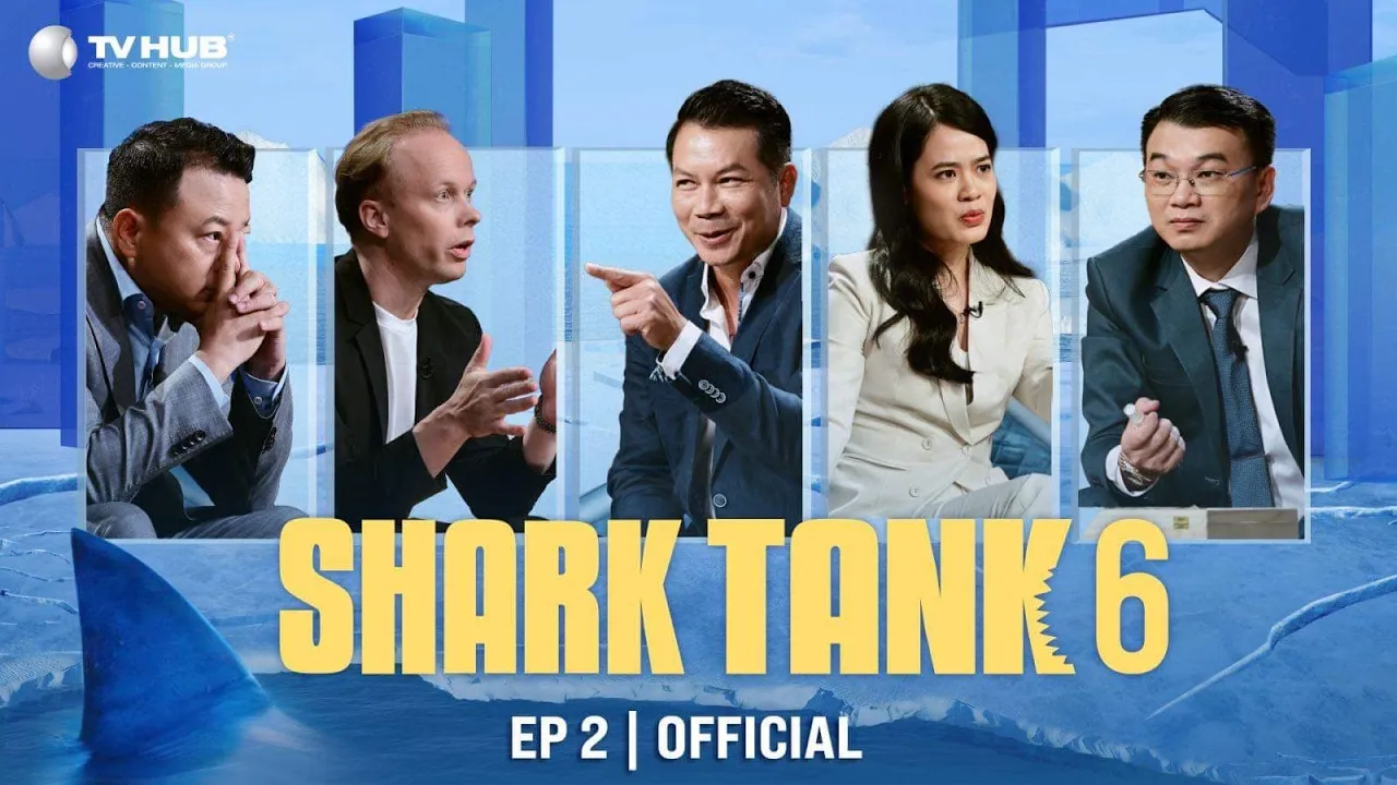 Outline Video Shark Tank 6 Ep 2| Cam kết doanh thu 500 tỷ khiến 3 cá mập giành deal, Shark Bình "làm nhỏ thì sống"