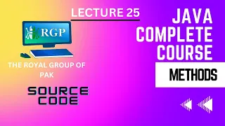 Java Lecture 25 Methods Explained Learn How to Write Reusable Cod the royal group of Pak