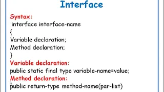 Interface in java in Telugu JAVA in Telugu Lecture-39