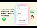 How to Download or Export WhatsApp Chat from PC HTML or CSV ChatBackup 2 0