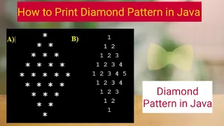How to print Diamond pattern in Java Diamond pattern in java Pattern Programs in Java Java