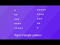 Right triangle pattern of asterisks c