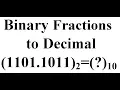 Binary Fractions to Decimal