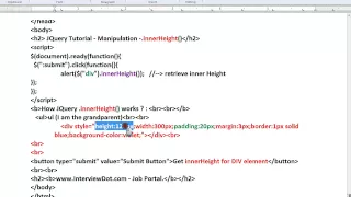 INNERHEIGHT METHOD IN JQUERY DEMO