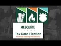Tax Rate Election Town Hall Presentation