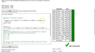 Codingbat - near