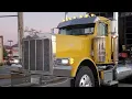 Yellow 2004 Peterbilt 379 Big Rig - Action Shots Acceleration Other Classic 18 Wheeler Trucks