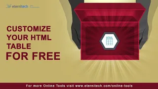 How to Create HTML Table HTML Table Generator Free HTML Table Generator Online