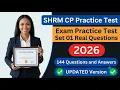 SHRM CP Practice Test 144 Questions You MUST Know to Pass