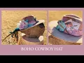 Glam Boho Cowboy hat Create a work of art with a cowboy hat as your canvas