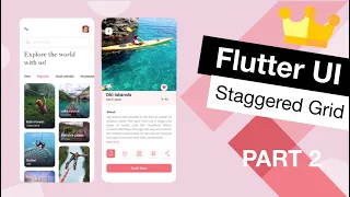 Flutter UI Staggered Grid View App Tutorial App from Scratch Part 2