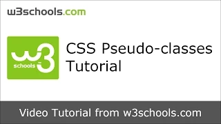 W3Schools CSS Pseudo-classes Tutorial