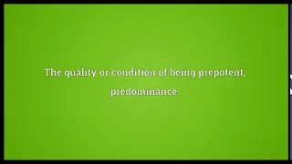 Prepotency Meaning Wordogram