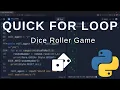 Beginner Python - How to use range in For loop Dice Roller Game Tutorial