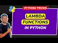 Python Lambda Functions Python Anonymous Functions