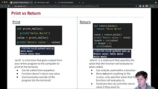 CSCI100 Lecture 8 2 - Print vs Return None