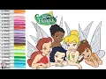 Disney Fairies Coloring Book Pages Tinker Bell Silvermist Fawn Rosetta Iridessa and Fairy Mary