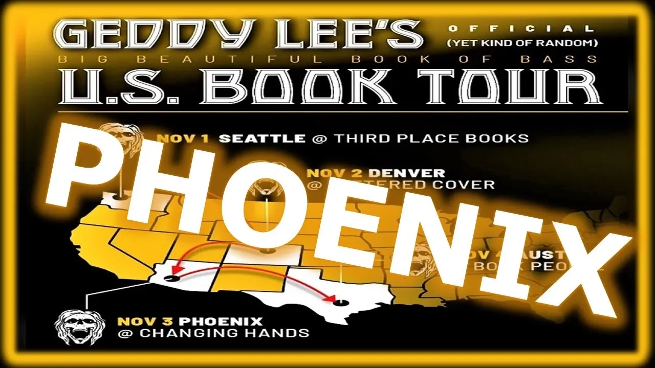 Geddy Lee - Big Beautiful Book of Bass Signing - Phoenix