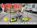 DON T Buy the Battery Operated Dethatcher Scarifier Sun Joe unboxing Battery VS Corded