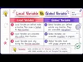 Local Variable vs Global Variable in C C Programming Tutorial