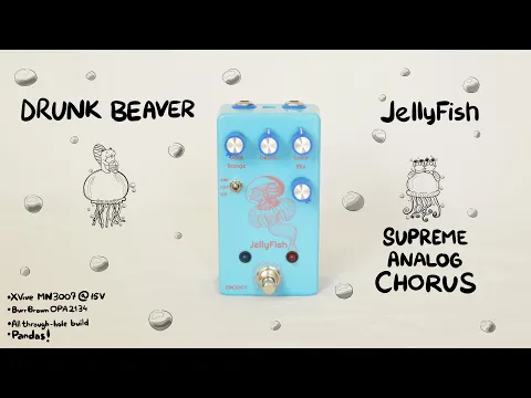 Drunk Beaver Jellyfish analog chorus pedal demo video by Pair of Pandas - YouTube thumbnail