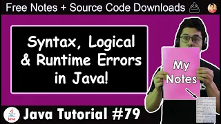 Syntax Errors Runtime Errors Logical Errors in Java Demo