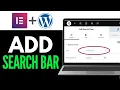 How To Add Search Bar In WordPress Elementor 2025 EASY GUIDE