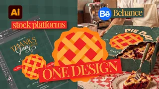 How to Turn One Design into Stock Graphics and a Behance Project.