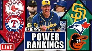 MLB Power Rankings Padres Are Hot Yanks or Dodgers Top 5 Jays Rising Brewers By How Much
