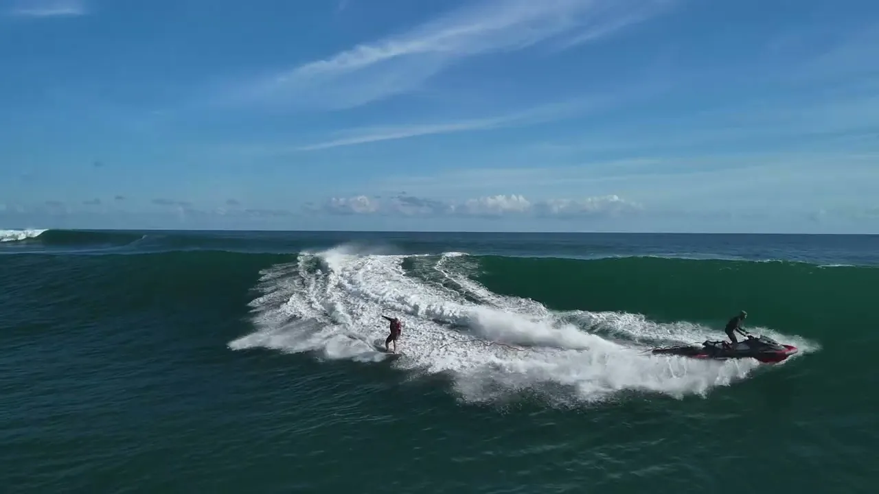 Big swell on Bali. Surfing