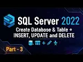 SQL Server Tutorial in Hindi Part 3 Create Database Table INSERT UPDATE DELETE SQL CRUD