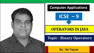 Class 9 Computer Operators in Java Binary Operators