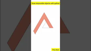 Draw impossible object penrose triangle with python turtle