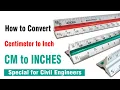 How to Convert Centimeter to Inches Unit Conversion cm to inches