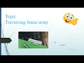 Algorithm - traversing of linear array in marathi with example