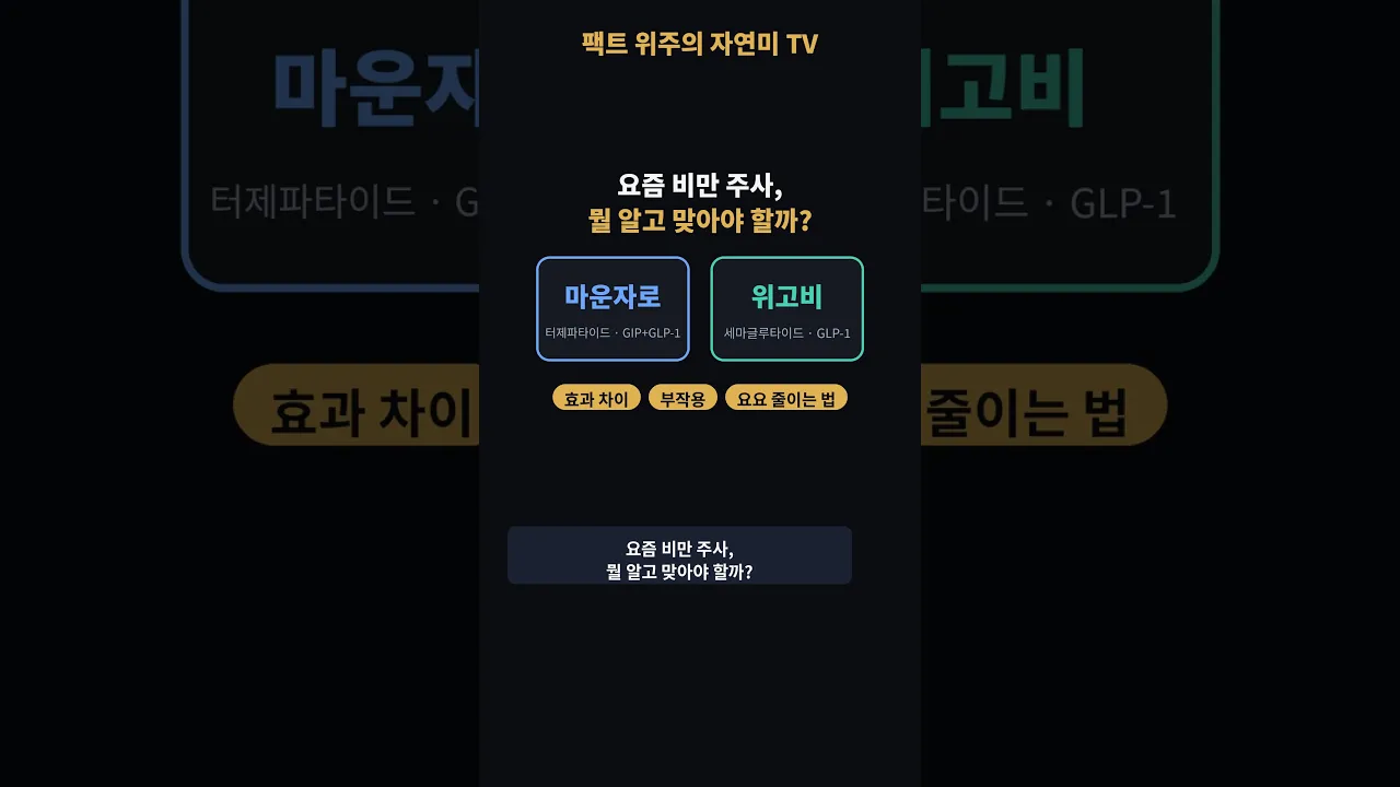 요즘 난리라는 비만 주사, 맞기 전에 꼭 알아야 할 것 (효과·부작용·요요) #연세자연미