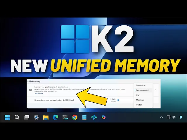 HUGE! Microsoft Adds Unified Memory Feature to Manage AI & Graphics RAM on Windows 11