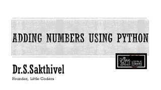 Adding Numbers Python Programming English